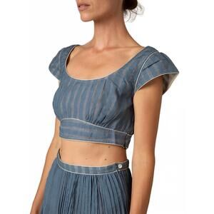 NEW THIERRY COLSON badani top in storm blue